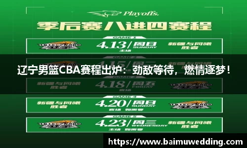 辽宁男篮CBA赛程出炉：劲敌等待，燃情逐梦！